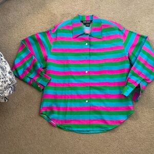 Colorful Striped Button-Up Shirt